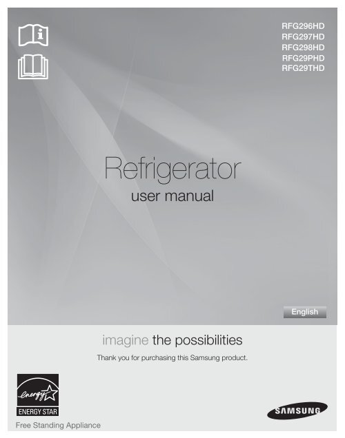 Samsung 29 cu. ft. French Door with Cool Select Pantry&trade; Refrigerator - RFG297HDRS/XAA - User Manual ver. 11 (ENGLISH, FRENCH, SPANISH,14.67 MB)