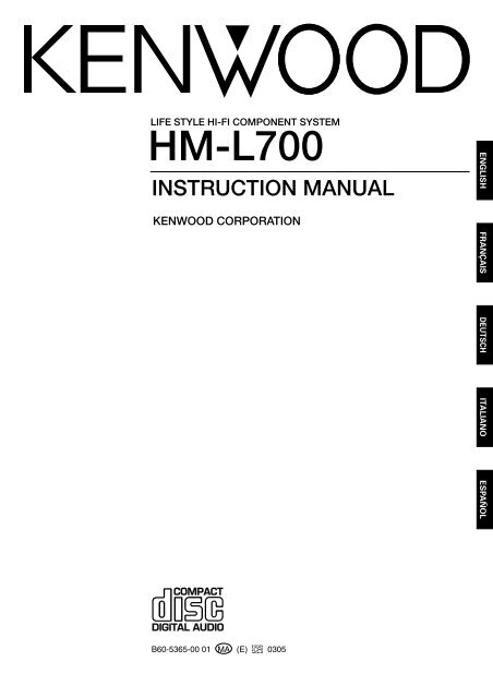 Kenwood HM-L700 - Home Electronics English, French, German, Italian, Spanish (2003/10/3)