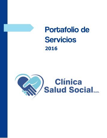 PORTAFOLIO DE SERVICIOS CLÍNICA SALUD SOCIAL ACTUALIZADO 2016