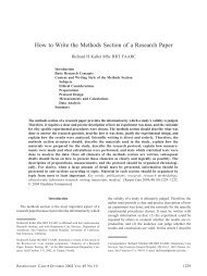 How to Write the Methods Section of a Research Paper