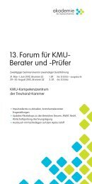 13. Forum für KMU- Berater und -Prüfer - Bill, Isenegger und ...