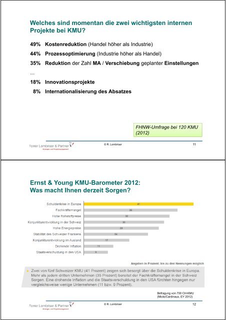 Strategien für KMU: - Forrer Lombriser & Partner AG