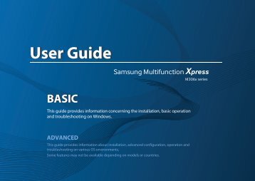 Samsung MultifunctionPrinter Xpress M3065FW - SL-M3065FW/XAA - User Manual ver. 1.0 (ENGLISH,44.03 MB)
