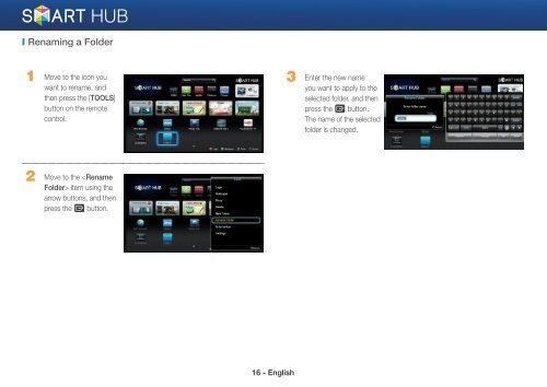 Samsung 3D Blu-ray Disc&reg; Player With Built-in WiFi (BD-E6500) - BD-E6500/ZA - Smart HUB Manual (ENGLISH)