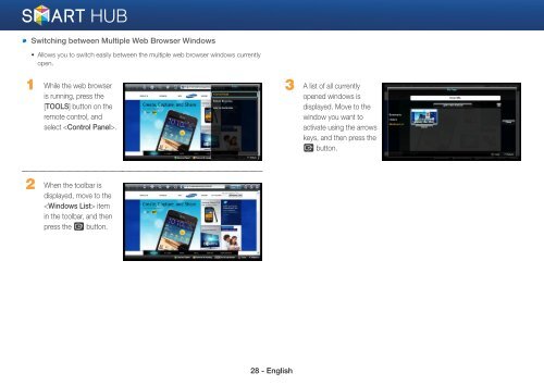 Samsung 3D Blu-ray Disc&reg; Player With Built-in WiFi (BD-E6500) - BD-E6500/ZA - Smart HUB Manual (ENGLISH)