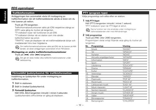 Kenwood KDC-3024 - Car Electronics Swedish ()