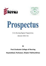 At Post Graduate College of Nursing Hayatatbad, Peshawar, Khyber ...