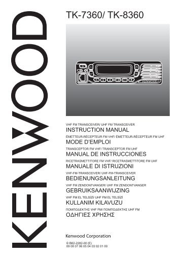 Kenwood TK-7360 - Communications Dutch ()