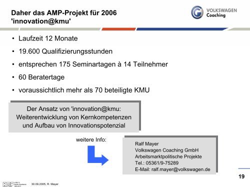 Ralf Mayer: KMU, Beschäftigung und Innovation - Klaus Schneck