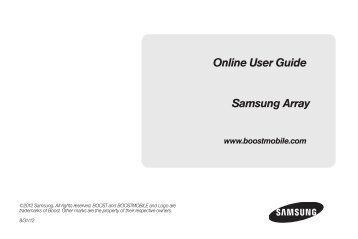 Samsung Array 40MB (Boost) - SPH-M390ZKABST - User Manual (ENGLISH(North America))
