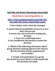 UOP PHL 320 Week 2 Knowledge Check NEW