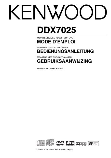 Kenwood DDX7025 - Car Electronics French (Revised) (2004/4/18)