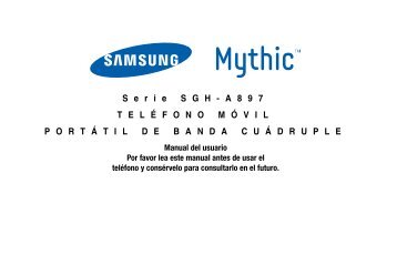 Samsung Samsung Mythicâ¢ Touchscreen Cell Phone - SGH-A897ZKAATT - User Manual ver. F9 (SPANISH,15.31 MB)