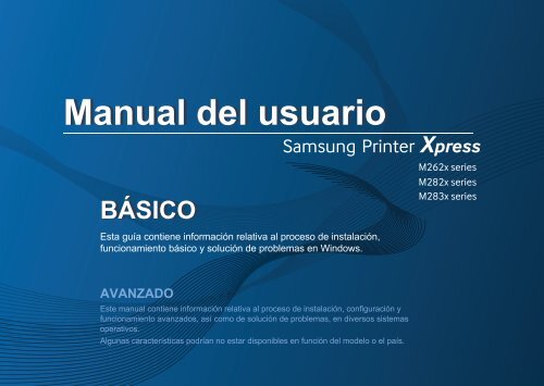 Samsung SL-M2825ND - SL-M2825ND/XAA - User Manual ver. 1.0 (SPANISH,16.72 MB)