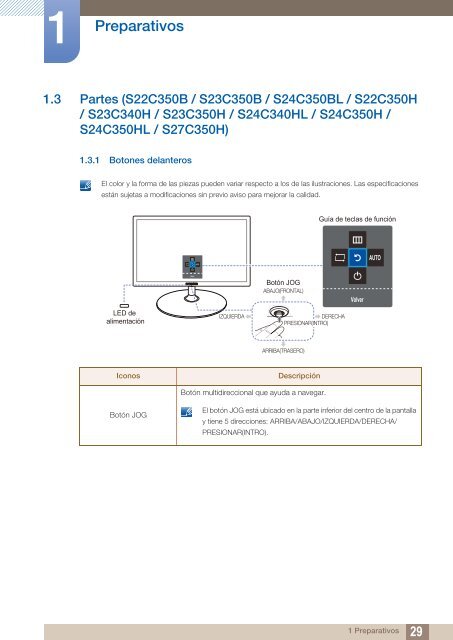 Samsung Samsung Simple LED 23.6&rdquo; Monitor with High Glossy Black Finish - LS24C350HL/ZA - User Manual ver. 1.0 (SPANISH,5.17 MB)