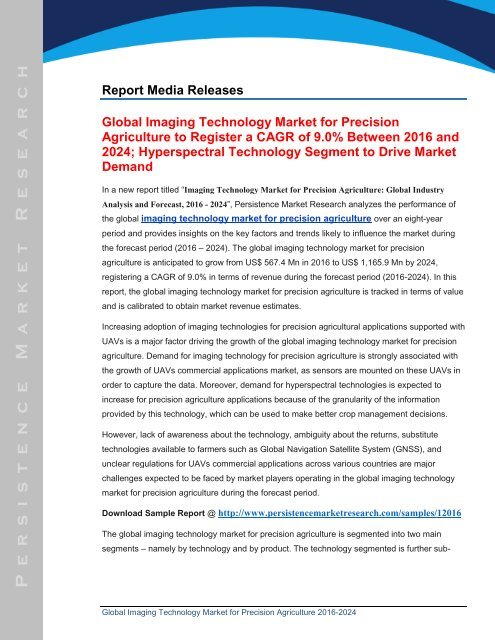 Market Size of Imaging Technology Market for Precision Agriculture