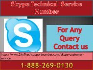 Skype 1-888-269-0130  Tech Support Number  