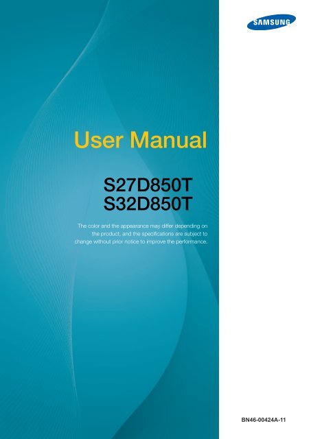 Samsung 32&quot; LED Monitor - LS32D85KTSR/ZA - User Manual ver. 11.0 (ENGLISH,5.32 MB)