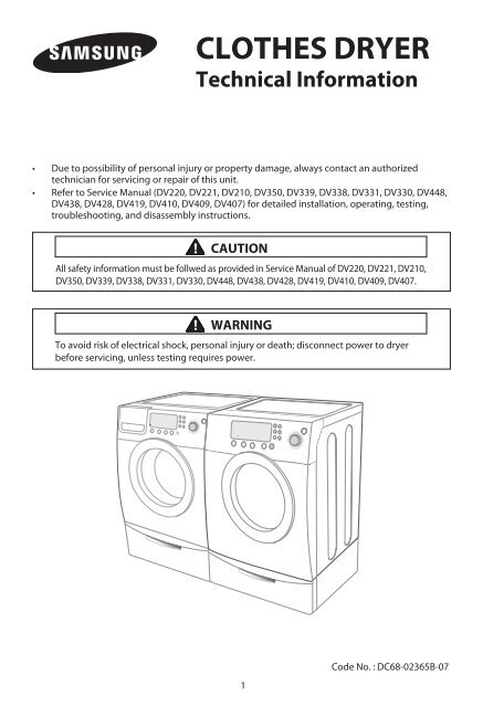 Samsung 7 3 Cu Ft Capacity Electric Steam Dryer Tango Red Dv331aer Xaa User Manual English