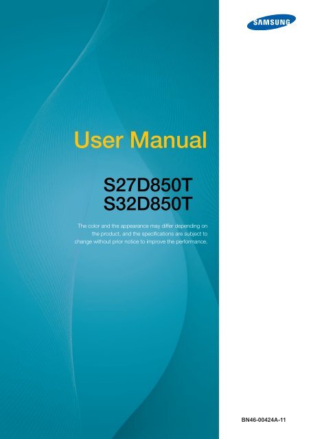 Samsung 32&quot; LED Monitor - LS32D85KTSR/ZA - User Manual (ENGLISH)