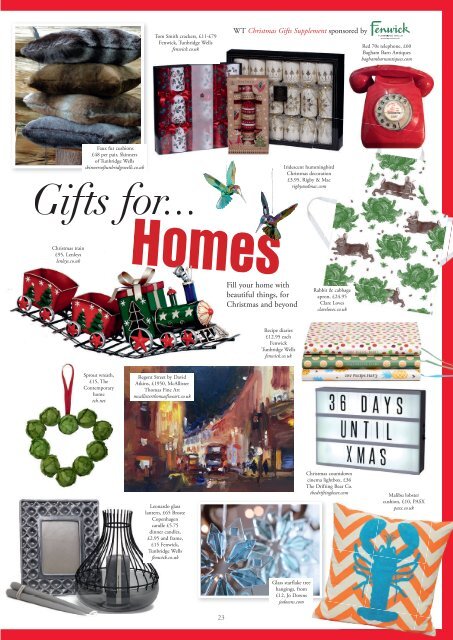 Wealden Times | WT177 | November 2016 | Christmas Gifts supplement inside