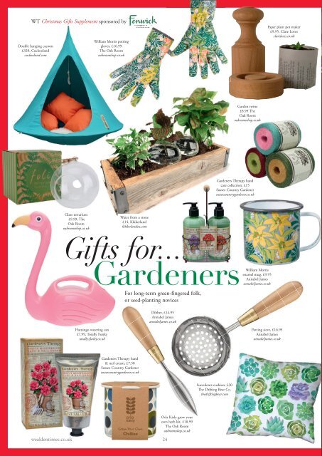 Wealden Times | WT177 | November 2016 | Christmas Gifts supplement inside