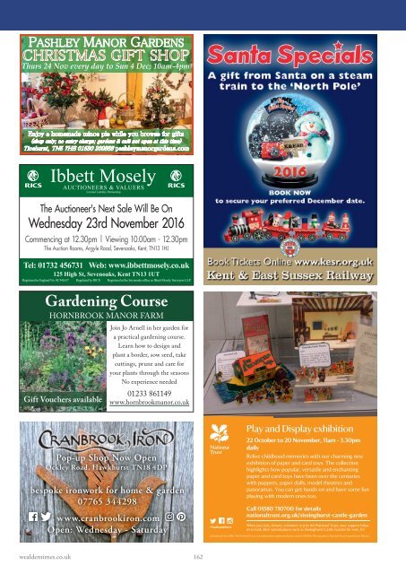 Wealden Times | WT177 | November 2016 | Christmas Gifts supplement inside