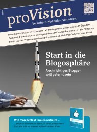 Start in die Blogosphäre - proVision - Versichern. Verkaufen ...
