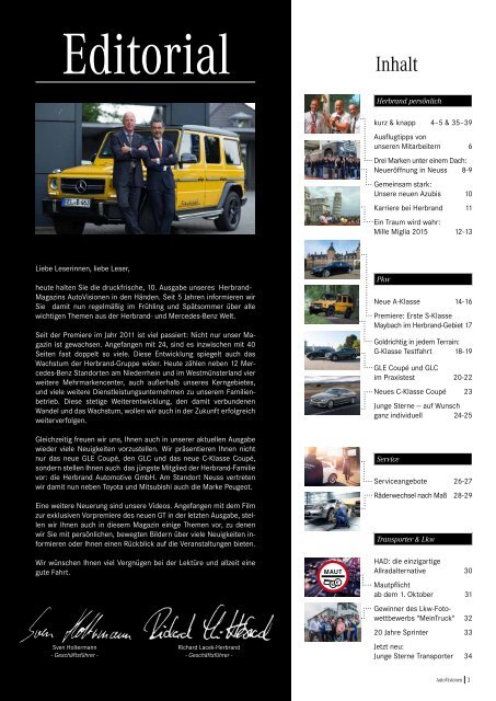 AutoVisionen - Das Herbrand Kundenmagazin Ausgabe 10