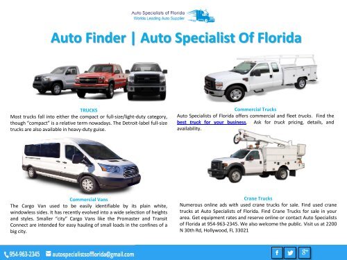Auto Specialist Of Florida