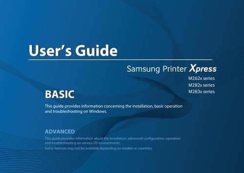 Samsung Samsung Printer Xpress M2625D - SL-M2625D/XAA - User Manual ver. 1.0 (ENGLISH,19.48 MB)