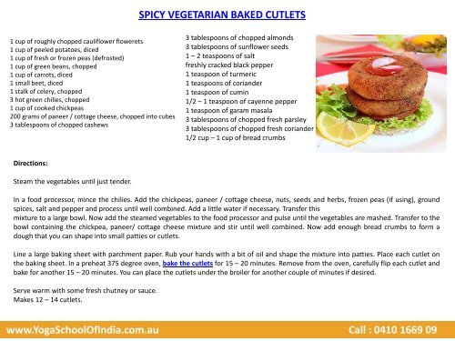 SPICY VEGETARIAN BAKED CUTLETS