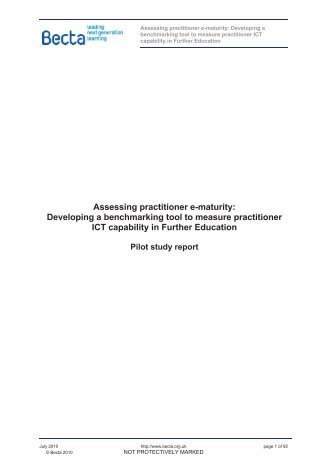 Assessing practitioner e-maturity - Digital Education Resource ...