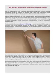 How To Protect Yourself against Damp with Exterior Wall Coatings
