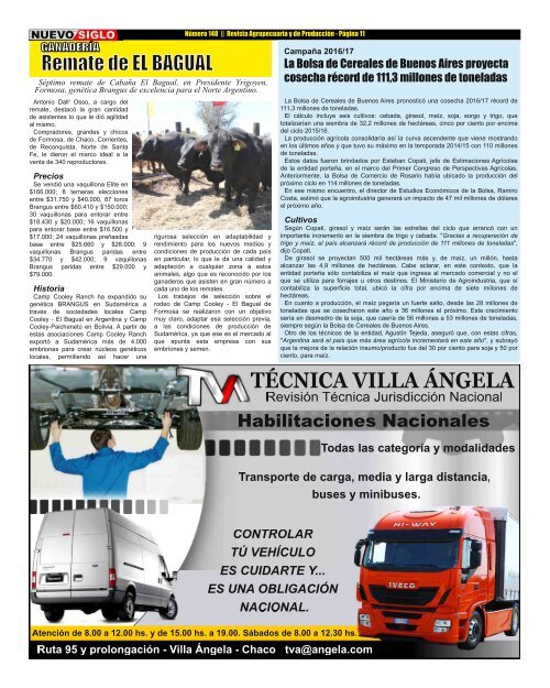 Revista Agropecuaria Nuevo Siglo Número 148 - Octubre 2016