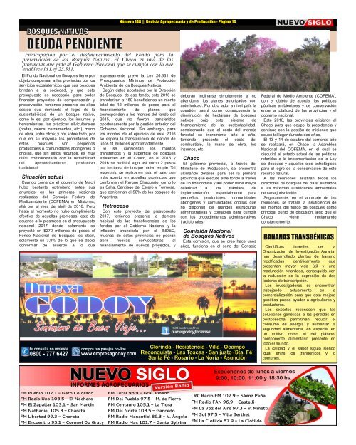 Revista Agropecuaria Nuevo Siglo Número 148 - Octubre 2016