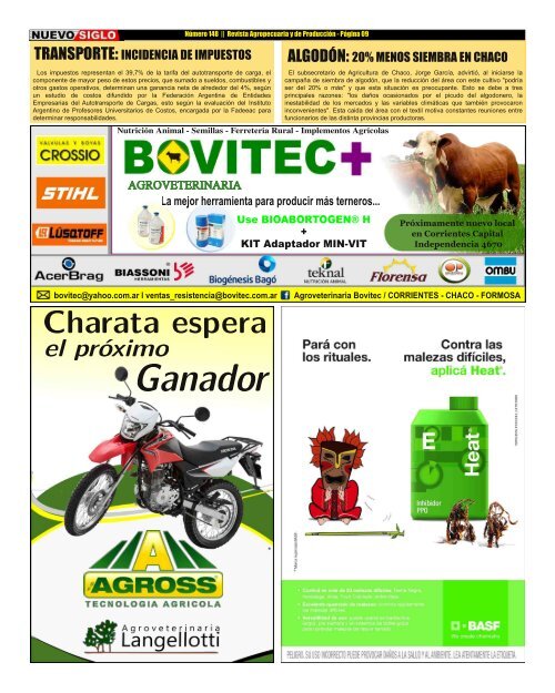 Revista Agropecuaria Nuevo Siglo Número 148 - Octubre 2016