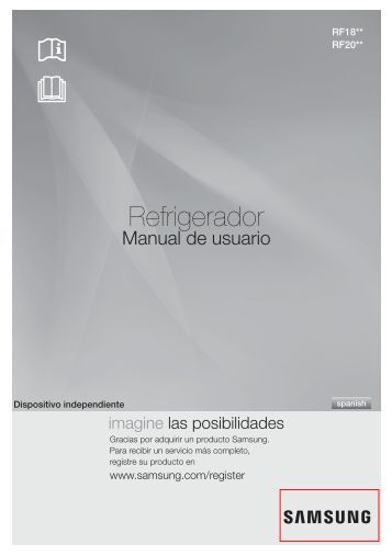 samsung 18 cu ft counter depth french door refrigerator rf18hfenbsr aa user manual ver 19 spanish00 mb