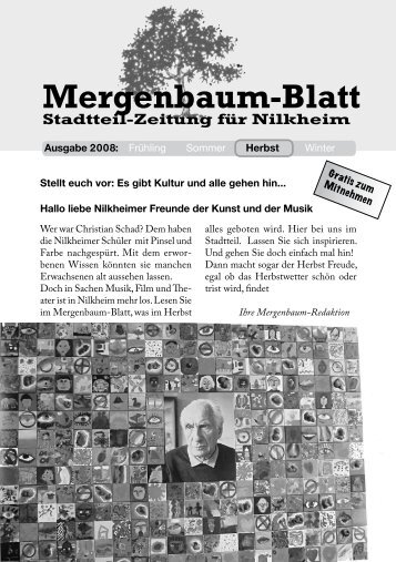 Mergenbaum-Blatt Herbst 2008 - von Wolfgang Giegerich