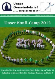 Unser Konfi-Camp 2012 - Ev. - luth. Kirchengemeinde Stuhr