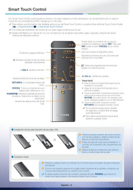 Samsung 75&quot; Class (74.54&quot; Diag.) LED 9000 Series Smart TV - UN75ES9000FXZA - Smart Integration Guide ver. 1.0 (SPANISH,3.73 MB)