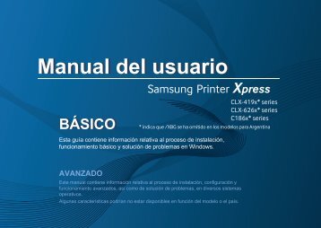 Samsung MultifunctionPrinter Xpress C1860FW - SL-C1860FW/XAA - User Manual ver. 1.00 (SPANISH,0.0 MB)