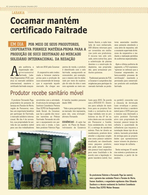 Jornal Cocamar Novembro 2015