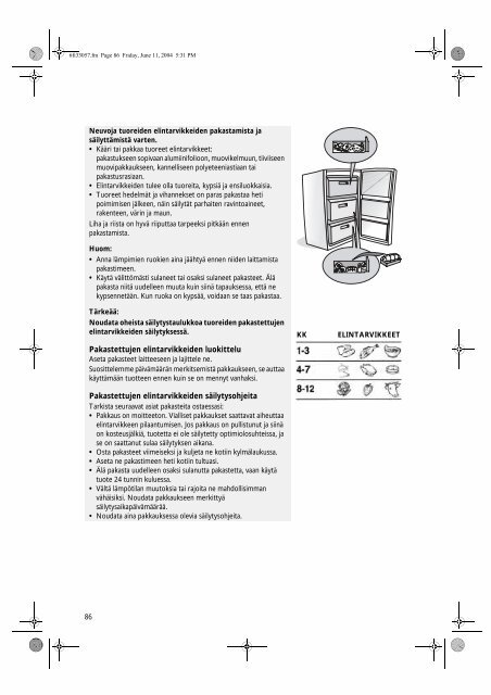 KitchenAid GKA 1502/1 - Freezer - GKA 1502/1 - Freezer FI (855280301010) Mode d'emploi