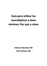 Guía para utilizar los neurolépticos a dosis mínimas Por qué y cómo