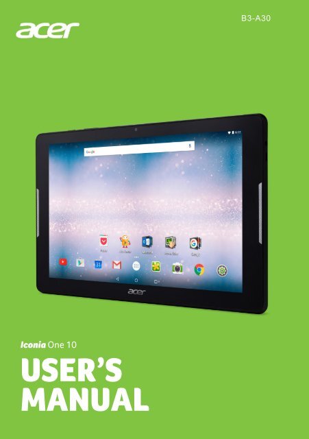 Acer A30 User Manual