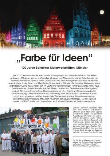 „Farbe für Ideen“ - Schnitker - Maler