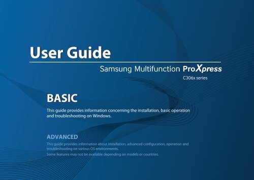 Samsung Samsung Multifunction Printer Proxpress C3060fw Sl C3060fw Xaa User Manual English Samsung Samsung Multifunction Printer Proxpress C3060fw Sl C3060fw Xaa User Manual English