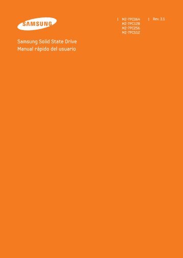 Samsung 128GB 2.5-inch SSD 830 Series (Desktop) - MZ-7PC128D/AM - User Manual ver. 3.1 (SPANISH,0.95 MB)