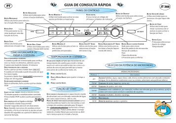 KitchenAid JT 366 WH - Microwave - JT 366 WH - Microwave PT (858736699290) Guide de consultation rapide